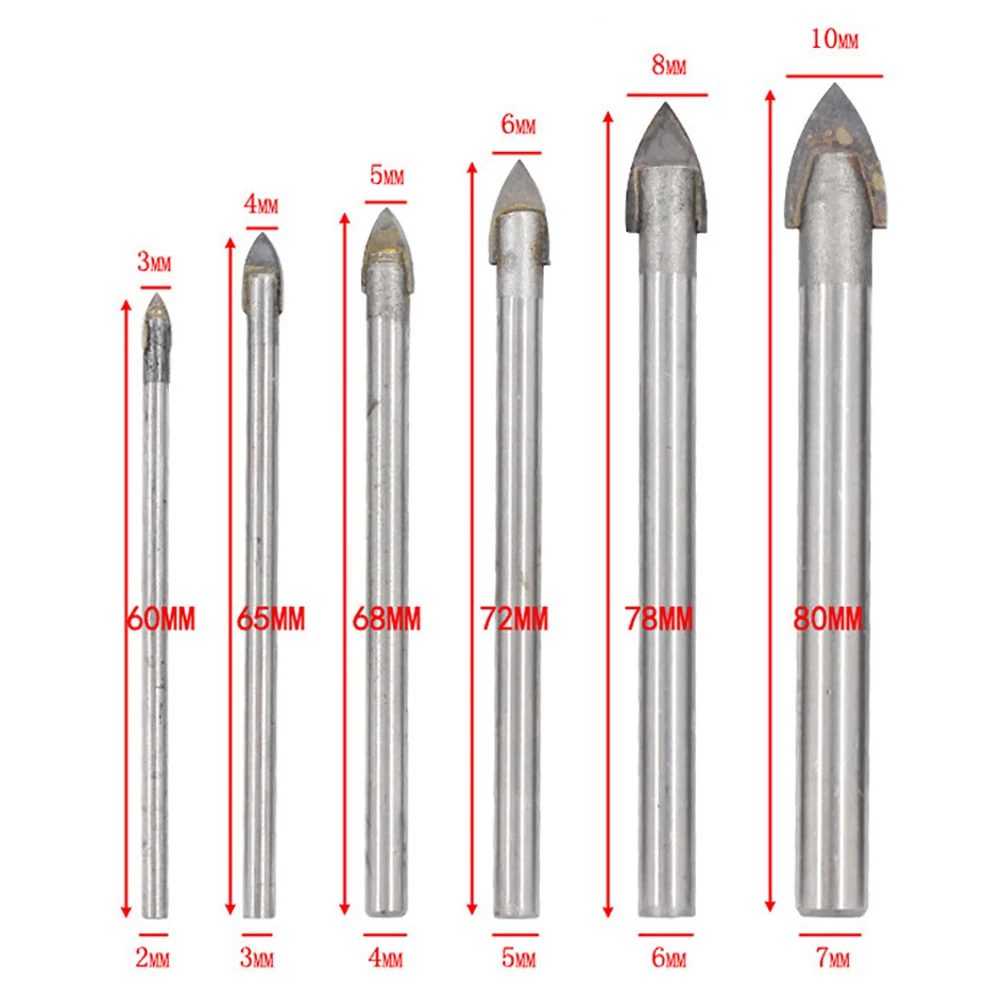 Tip Bits kit Cemented Carbide Glass Ceramic Granite Wall Concrete Hole Opener Tile Drillinf Electric Drill Power Tools