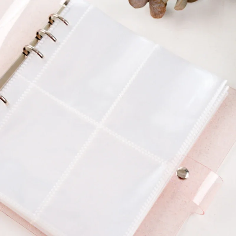 3/4/5/6 Inch Photo Album Large Capacity Transparent Binder Album Photo Card Collection Book 6 Hole Loose Leaf Fans Supplies