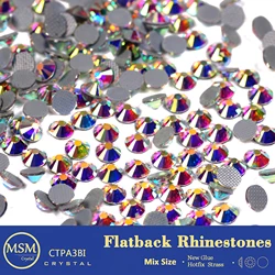 SS16 SS20 SS30 2058HF Czech Hot Fix Rhinestone Crystal AB Round Flat Back Strass Garment Iron On Garment Clothes Rhinestones