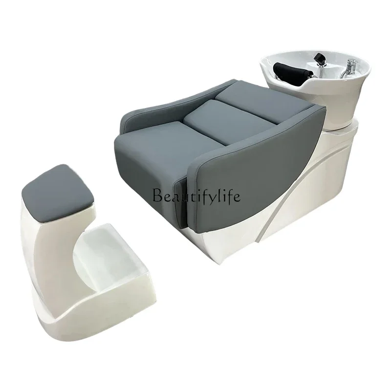 

yj7 Half-lying fiberglass base shampoo bed hair salon professional flushing bed silicone soft pillow comfortable