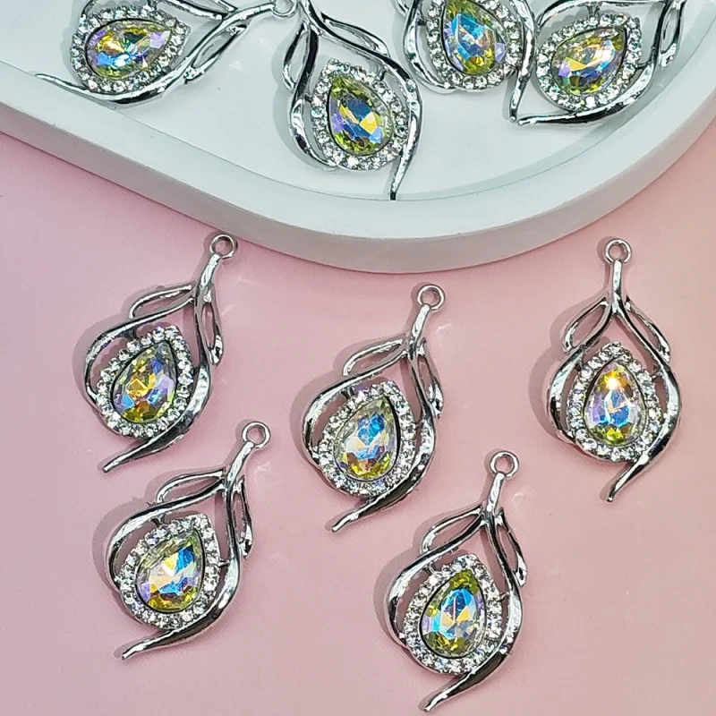 20pc set Super Shiny Gemstone Alloy Pendant Fairy Sweet HandmadeDIYEarrings Bracelet Necklace