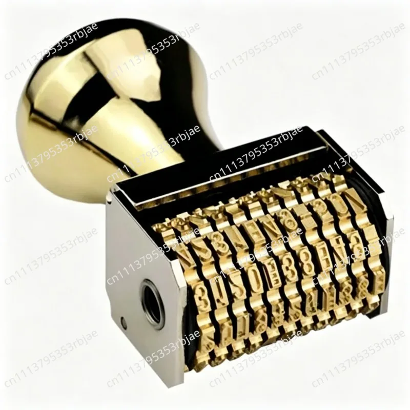 Brass Date Stamp Adjustable Letter Code Stamp Scrapbook Diary Handbook Stamp 5x37mm