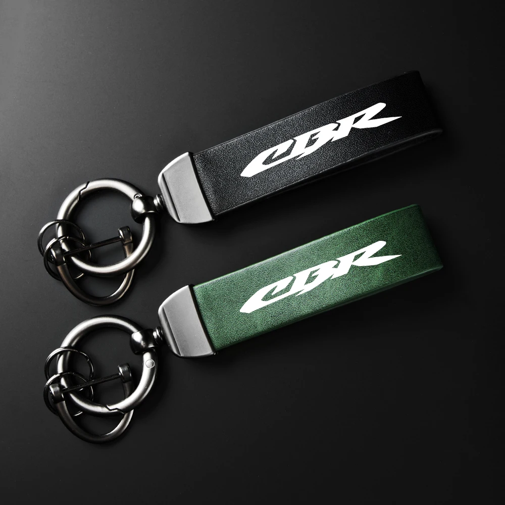 

High-Grade leather Keychain Keyring Logo For CBR CBR600RR CBR900RR CBR929RR CBR954RR CBR1000RR CBR1000XX CBR650F CBR650R CBR600