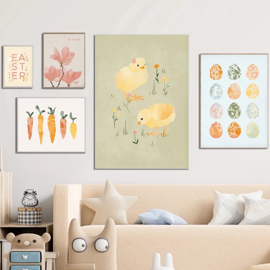 Easter Spring Pastels Minimalism Canvas Painting Nordic Posters And Prints Wall Art Pictures For Living Room Home Decor