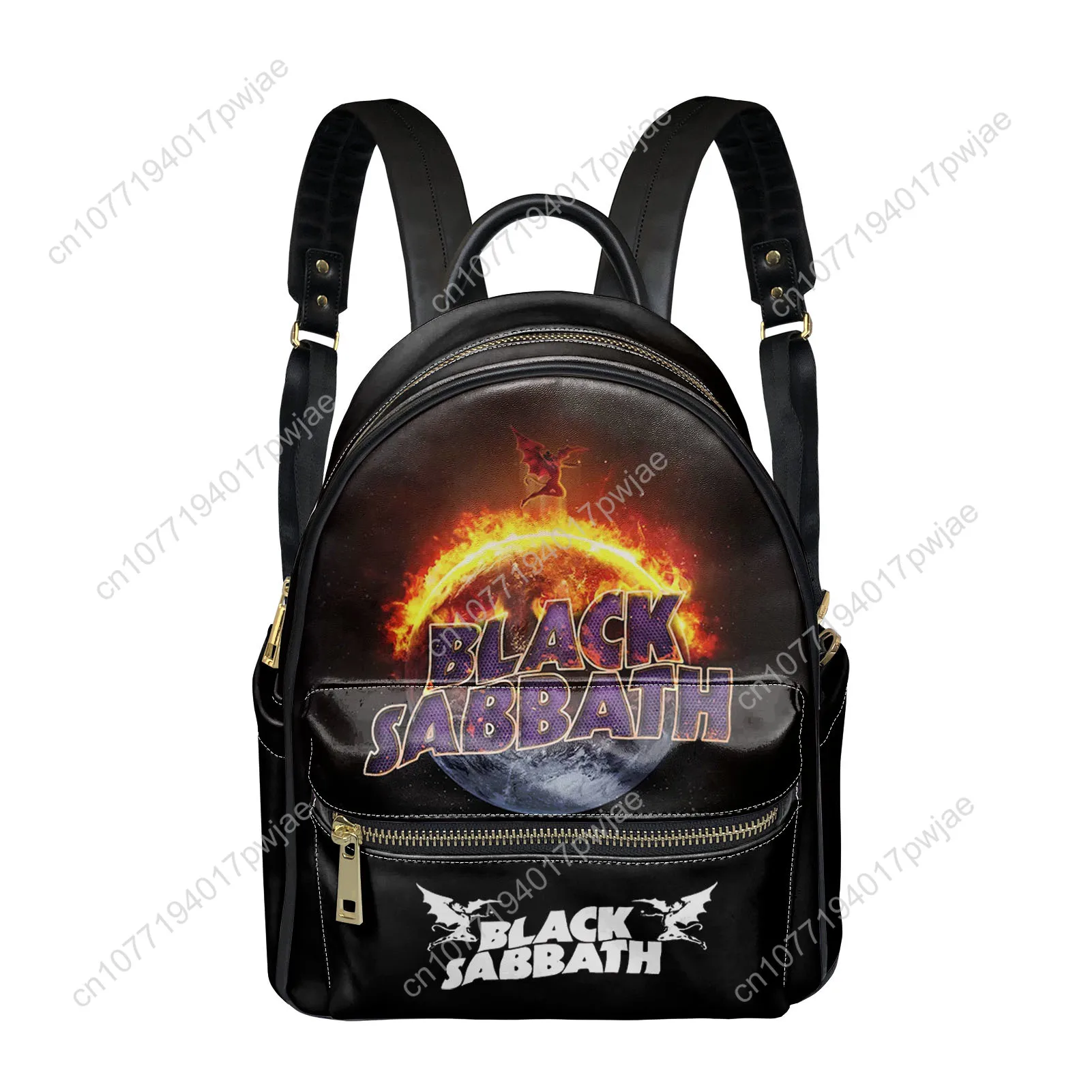 

Black Sabbath Rock Band Backpack Womens Men Personalized Double Shoulder Bag Business Travel Bookbag Rucksack Gift Daypack