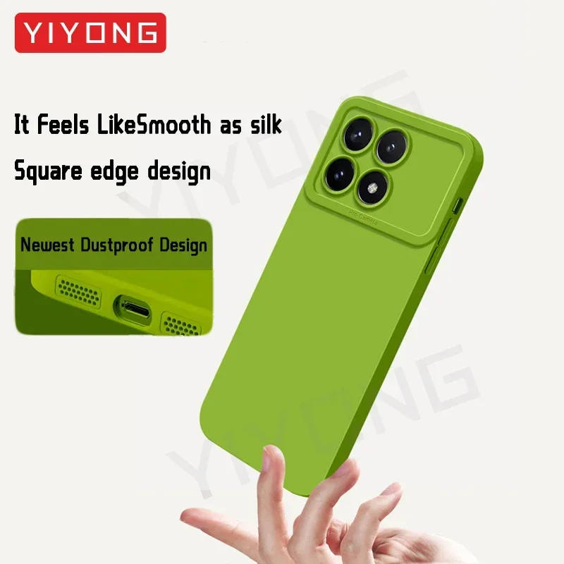 For PocoX6 Pro Case YIYONG Silky Soft Liquid Silicone Cover For Xiaomi Poco X6 Pro Xiomi Mi Pocophone X4 GT 5G Phone Cases