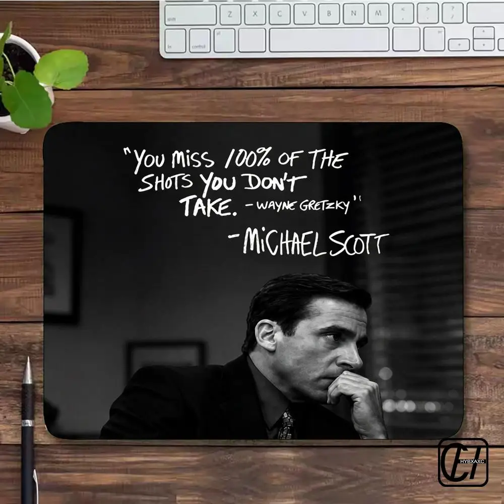 Michael Scott Quote Mouse Pad Small Size Gaming Mouse Pad Gamer Company Keyboard Mouse Mat Carpet Computer Desk Mat HYBXXC