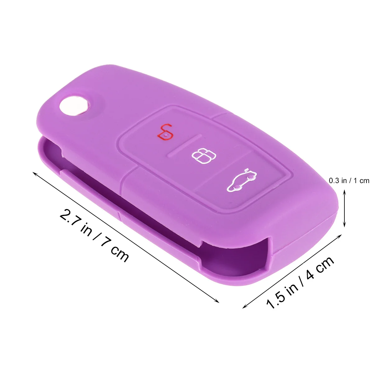 

Folding Car Key Case Silicone Cover Three Buttons Portable Lightweight Protective Shell Case for Focus Car Key Protector