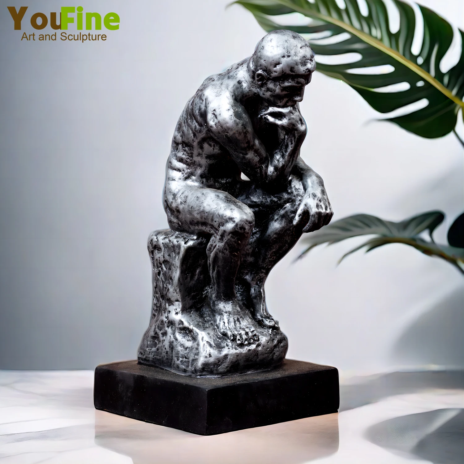 Hot Casting Bronze Thinker Man Sculpture Auguste Rodin The Thinking Man Bronze Statue Handmade Art Crafts For Home Decor Gift