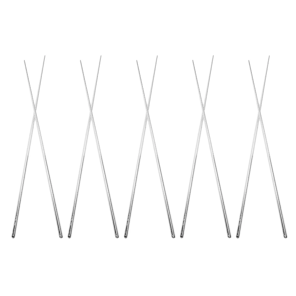 

5 Pair Stainless Steel Chopsticks 304 Cooking High Temp Dishwasher Safe Metal Antislip Extended Design