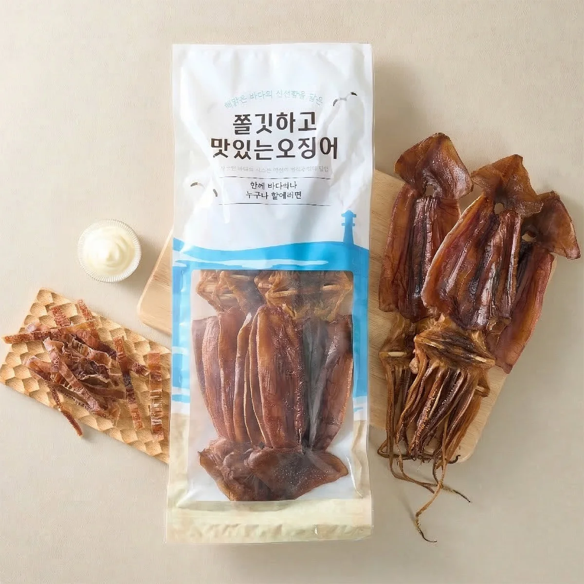 Calamar seco masticable (estilo Jjoljjori): come sin asar