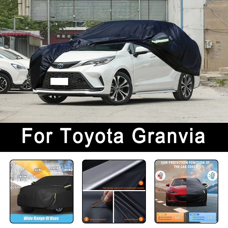 

For Toyota Granvia All-Weather Car Covers 6-in-1 Waterproof Dustproof UV Proof Snowproof Scratch Resistant Protection
