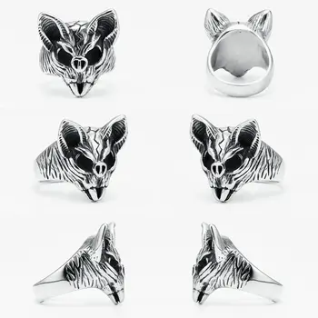 Pánské prsteny s netopýřím prstenem z nerezové oceli 316L s motivem zlého vraha noci, rockové a rapové párty, pro motorkáře a muže, pro přítele, nejlepší dárek 6 nejlepší prodej prsten Assassin Creed - №3