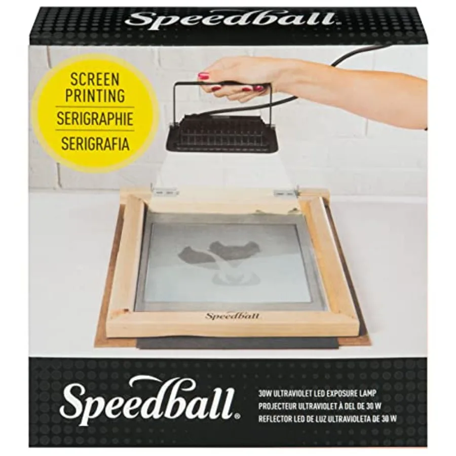 

Лампа для УФ-отверждения Speedball 30W LED - Профессиональный светильник для трафаретной печати с углом обзора 180° ° Поворотное крепление - УФ-А 395-400 нм для фотоэмульсий