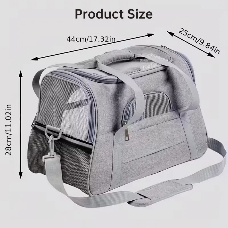 

Foldable Pet Carrier Bag Small Dog Cat Carrying Out Bags Expansion Pet Travel Bag Mesh Breathable Expansion Crossbody Handbag