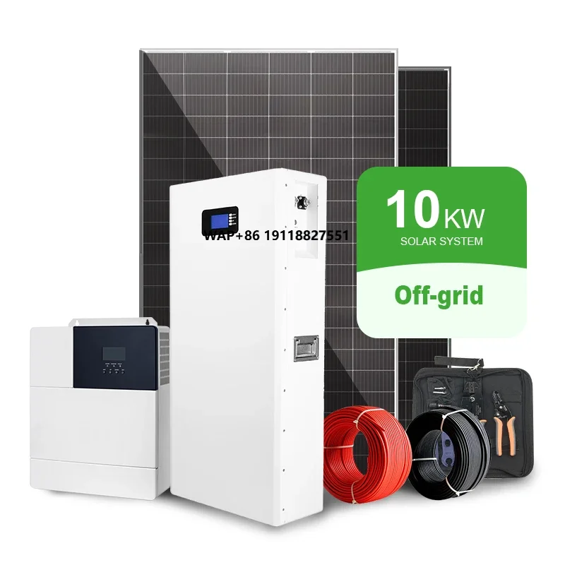 United States European Union 10KW off-grid solar system 10kw solar generator solar system8v200Ah lithium battery set