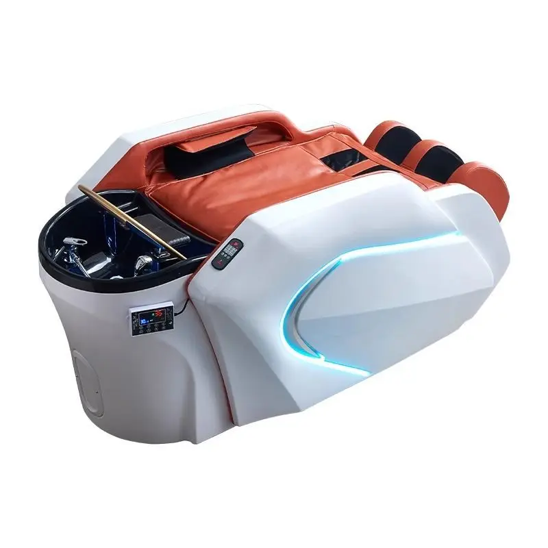 Barber shop special hairdressing automatic water circulation fumigation head treatment hair salon bed