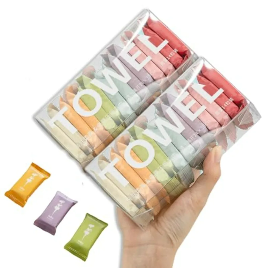 

Disposable Compressed Towels, Portable Compressed Towel Tablets, Travel Wash Cloth, Thicker Super Absorbent Wash Cloths for Tra
