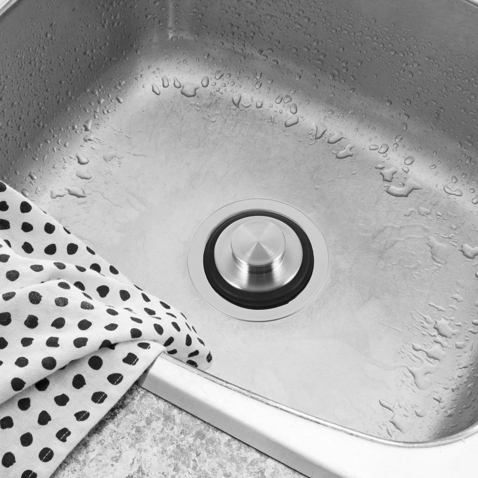 1Set Garbage Disposal Stopper Splash Guard Kit Kitchen Sink Strainer Stainless Steel Sink Guard Drain Filter Replacement view 3