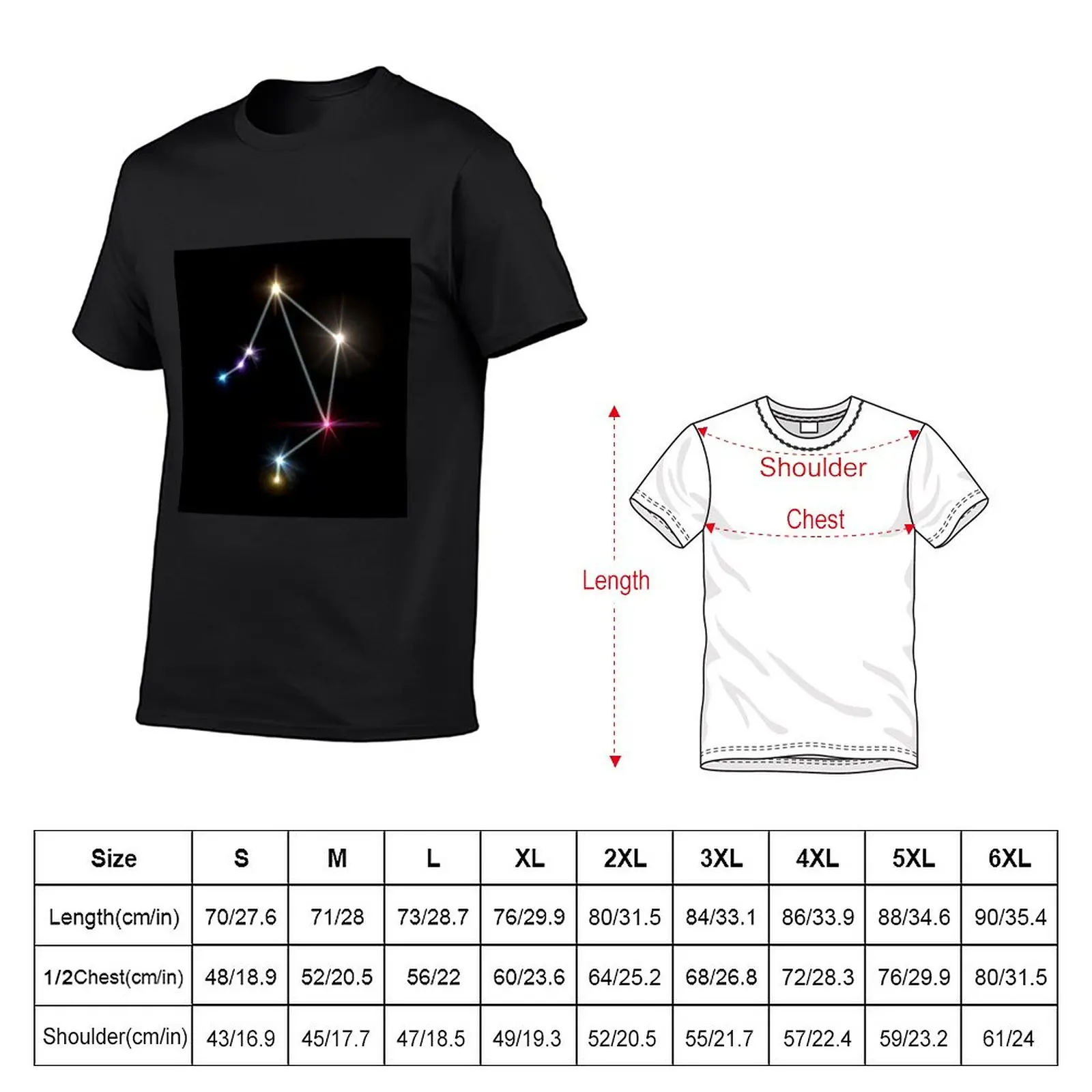 New Libra Horoscopes with black background T-Shirt oversized t shirts anime mens graphic t-shirts big and tall