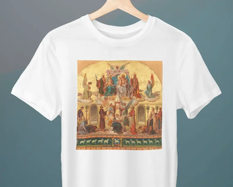 

Large-scale picture in the parish church of St. Anna in Baumgarten, Vienna, Hans Zatzka, Unisex T-Shirt, Art T-Shirt,