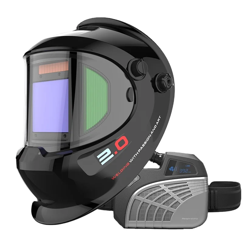 RHK Сменная батарея на солнечной энергии, автоматическое затемнение, подача свежего воздуха, очистка, вентиляция, шлифовка, сварочный шлем с респиратором RHK Сменная батарея на солнечной энергии, автоматическое затемнение, подача свежего воздуха, очистка, вентиляция, шлифовка, сварочный шлем с респиратором