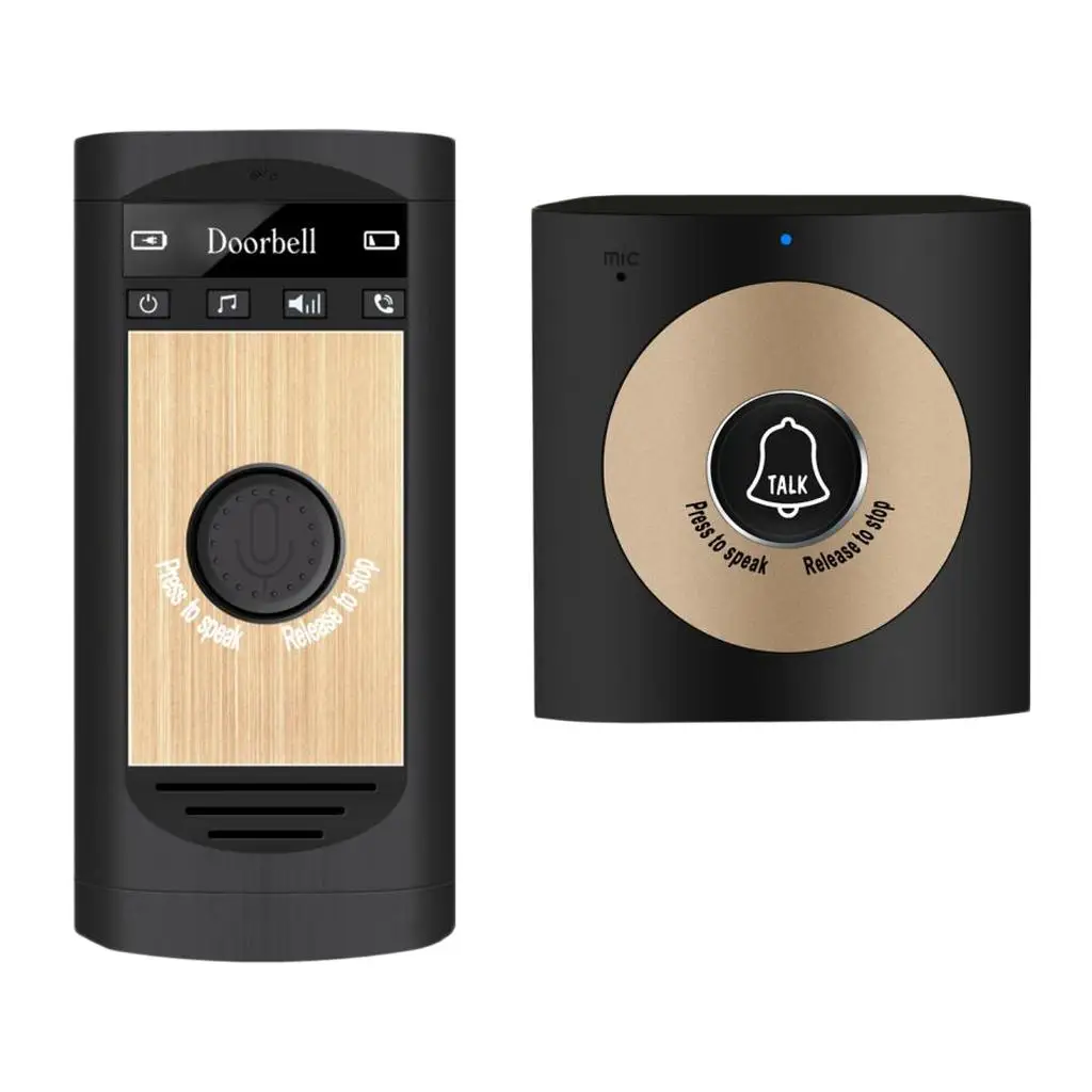 Set campanello citofono wireless domestico Intercomunicador ad alto volume nero