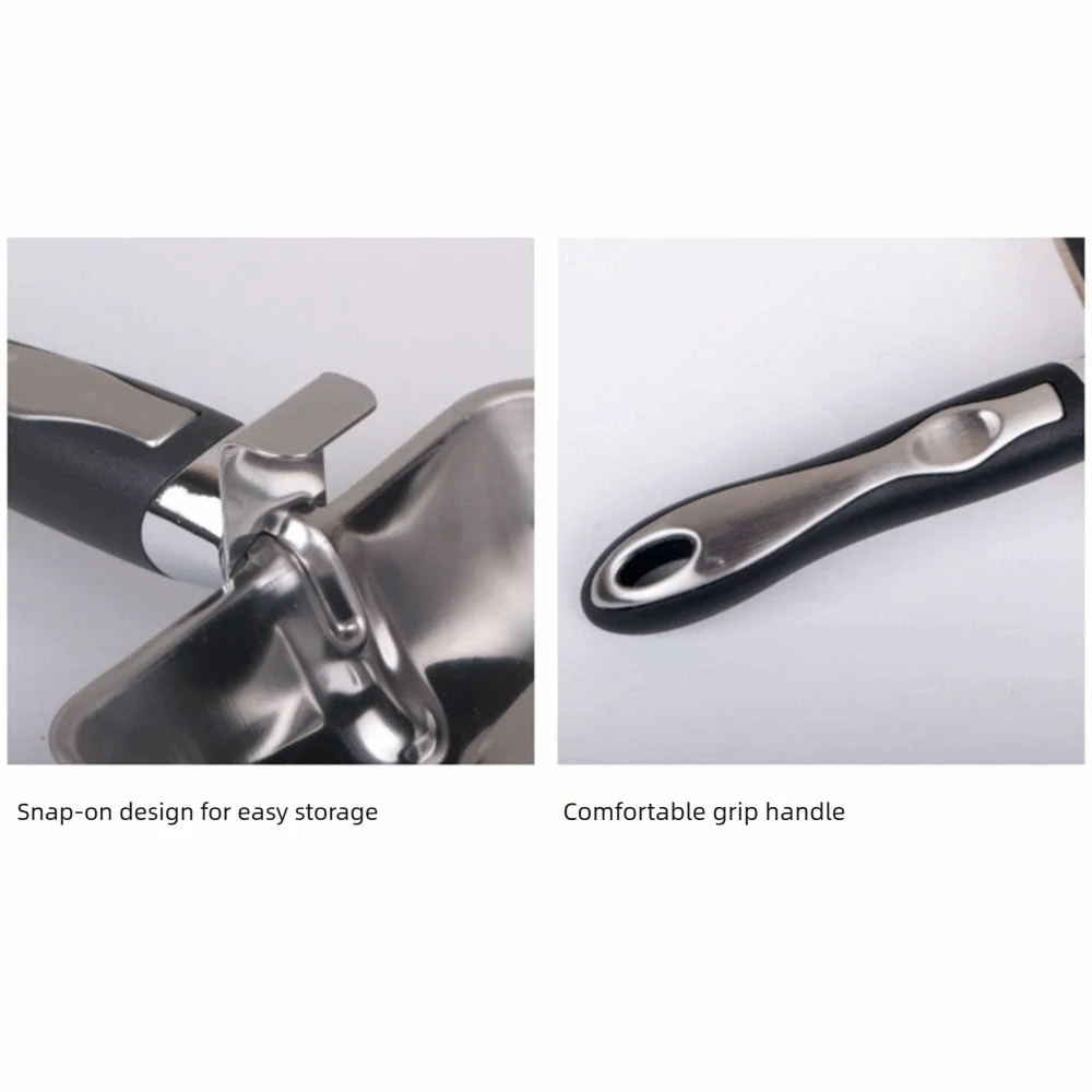 

Stainless Steel Cat Poop Scoop with Hanging Hook Comfortable Grip Litter Filter Scooper Hollow Fast Sifting Cat Litter Shovel