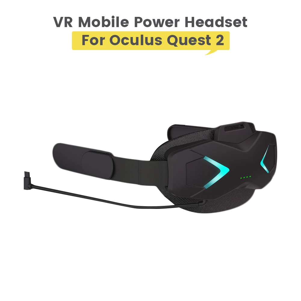 2022 5000mAh Adjustable Head Strap for Oculus Quest 2 Enhanced Support Comfort Touch Built-in Battery Pack Accessories