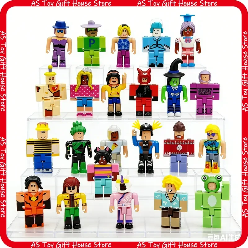 Heißer Verkauf: 24 Stück Plastik Roblox Actionfiguren, Sammelbare Virtuelle Welt Charakterfiguren, Desktop-Deko Ornamente, in Box Verpackt