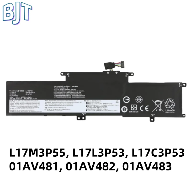 

11.1V 45Wh New L17C3P53 L17L3P53 L17M3P55 Battery Laptop for Lenovo Thinkpad S2 Yoga L380 L390 01AV483 01AV481 01AV482 In Stock