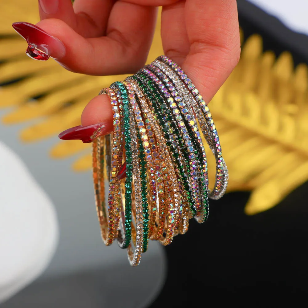 10/20/30/50Pcs/Lot Fashion Shiny Adjustable Bracelet, Stackable Elastic Women\'s Jewelry Bracelet Randomly Shipped