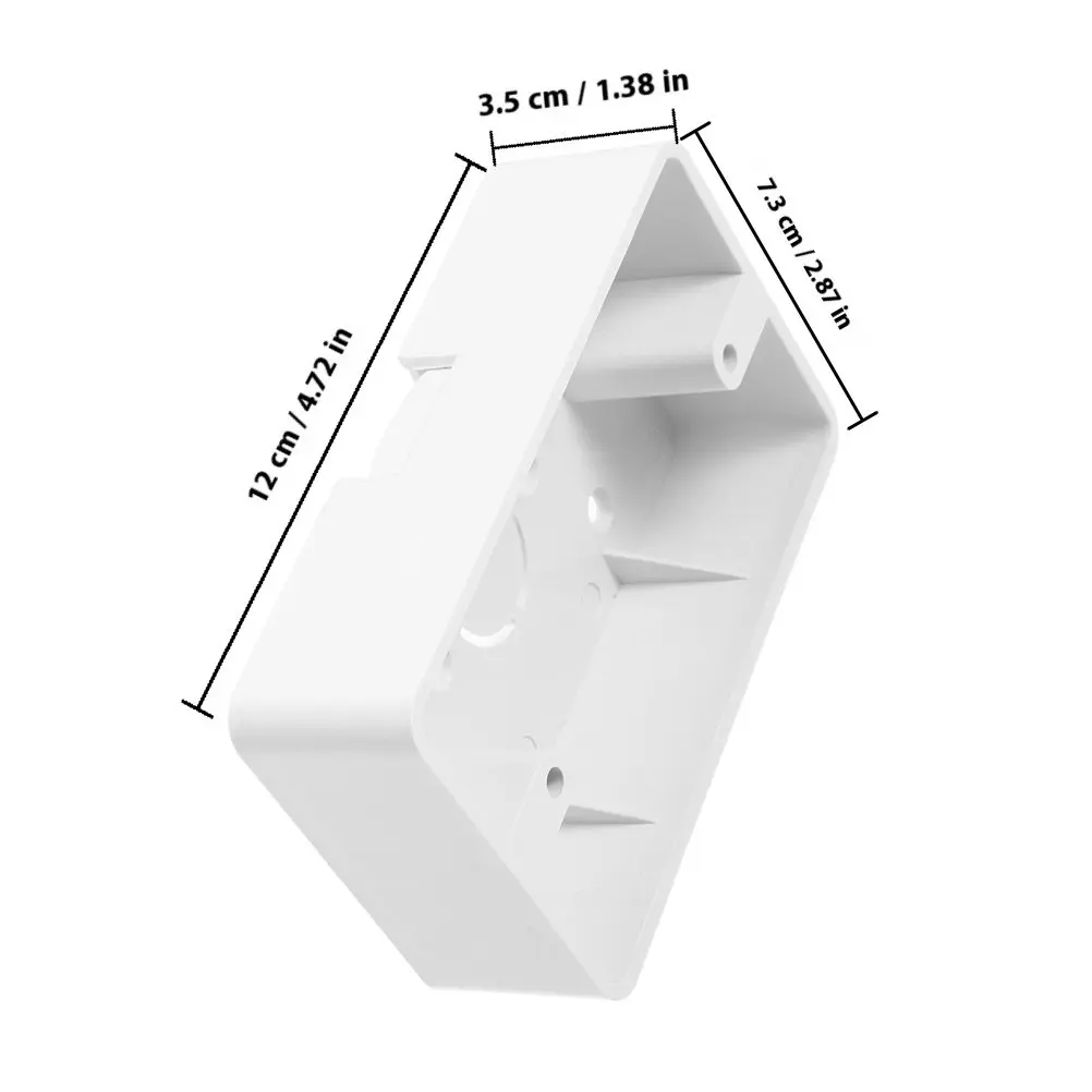6Pcs Wall Mounted Plastic Electrical Junction Box Surface Mount Outlet Box for Home Surface Mounting Power Connection