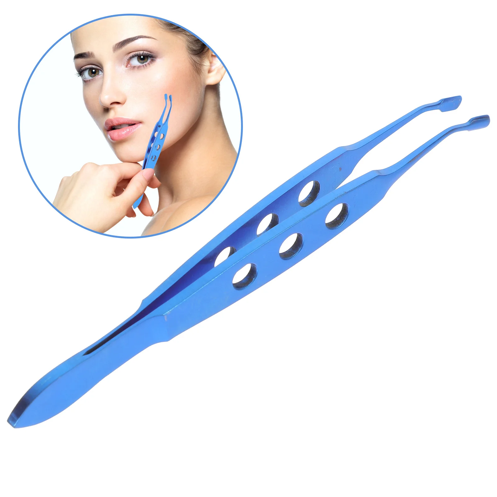 Pinze per palpebre in metallo Meibomian Gland Expressor Punta liscia Pinzette per massaggio palpebra Strumento di bellezza per le donne Strumenti di bellezza per le donne