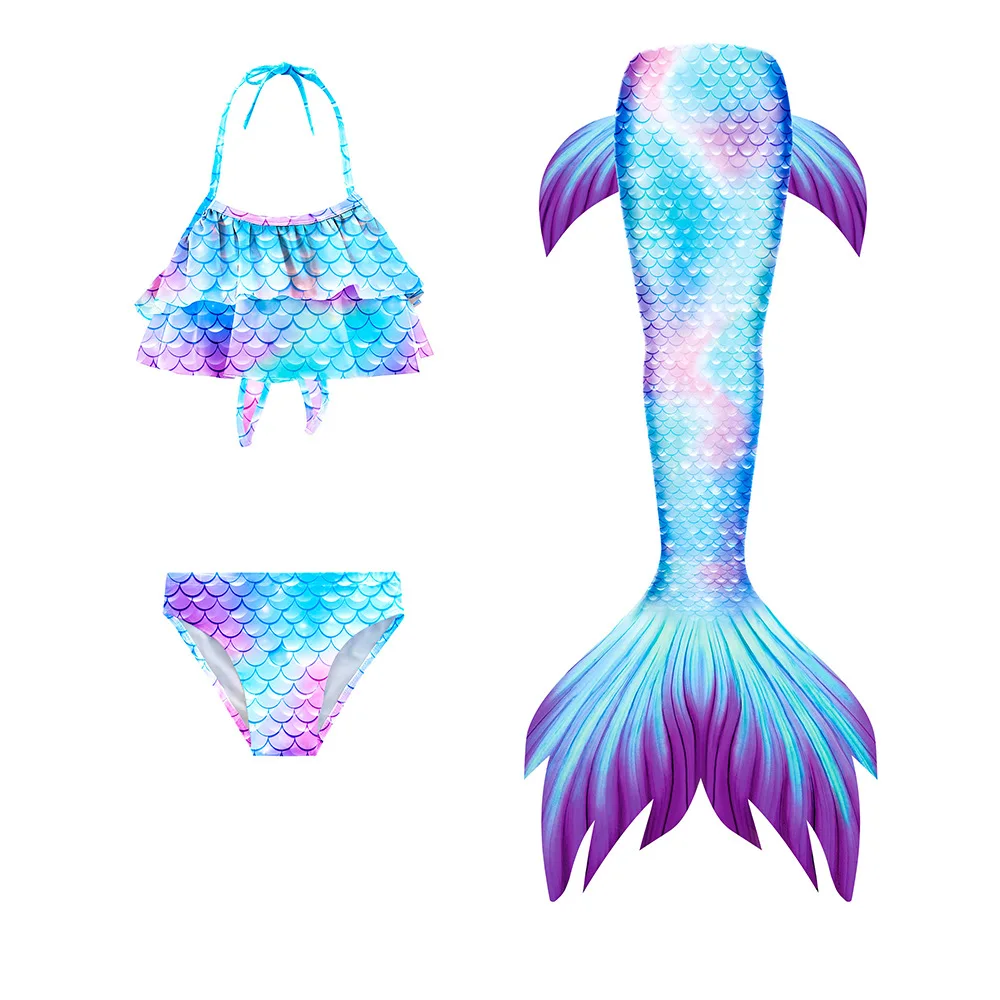 Princess The Mermaid Tail For Swimming Cosplay Costume Girls Bikini Mermaid Tail Swimsuit Beach Clothes