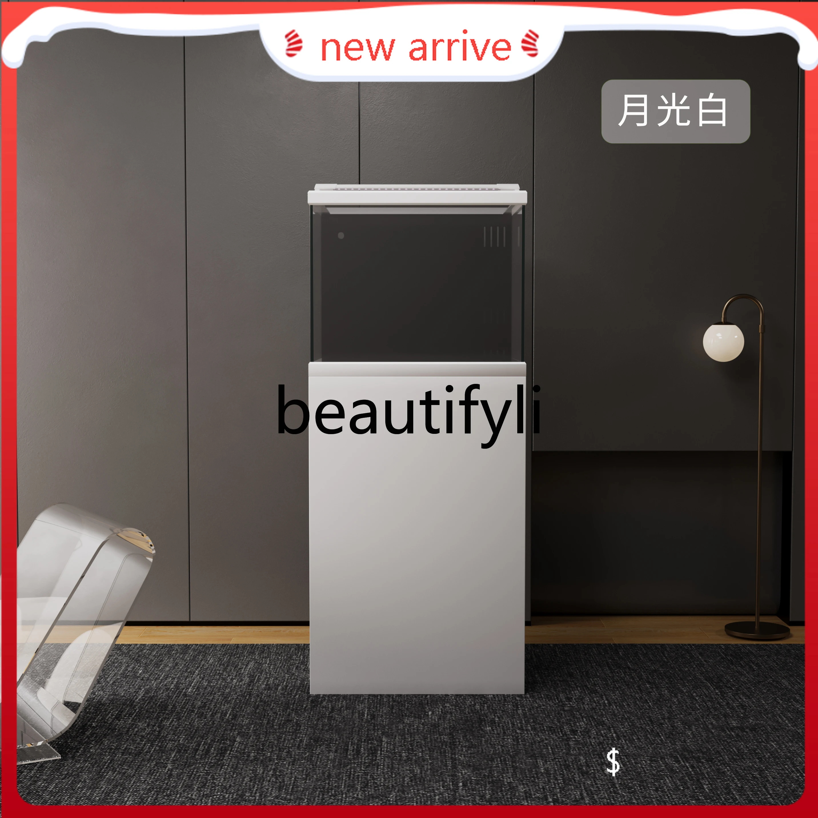 

ASquare tank bottom filter ultra-white glass fish tank floor-to-ceiling landscaping ecological aquarium H