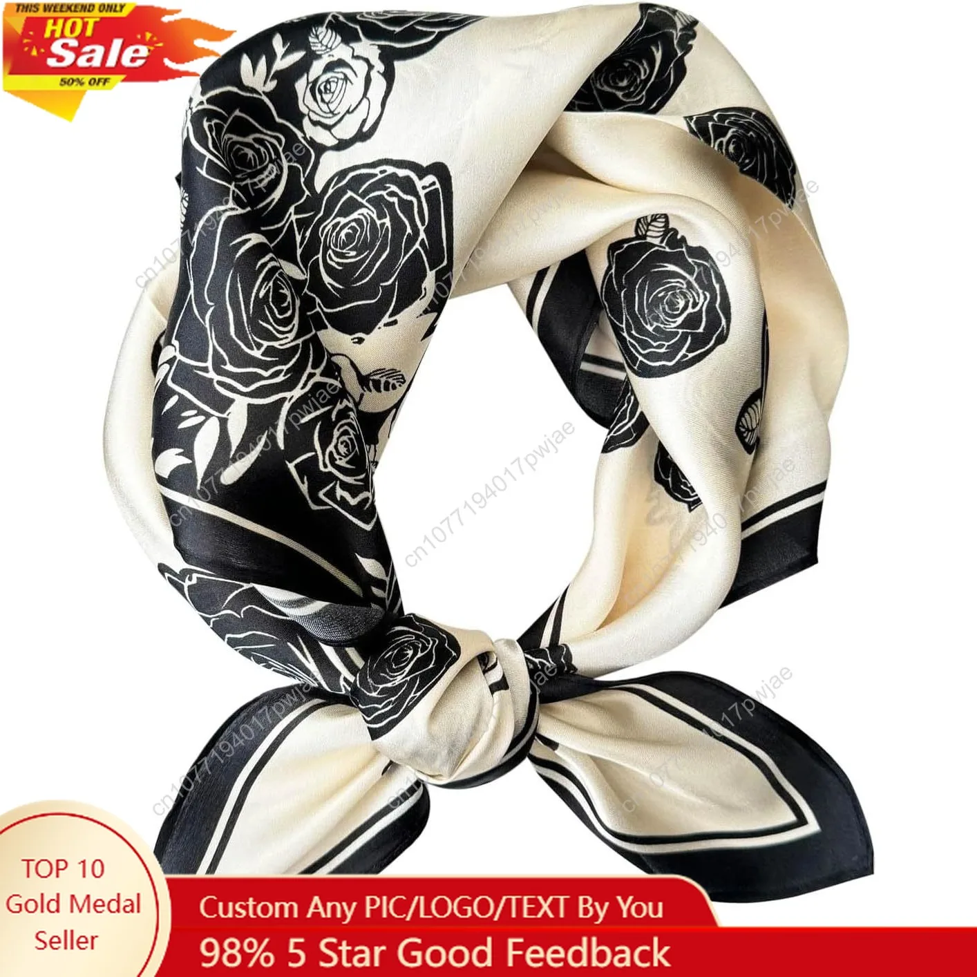 

Satin Bandanas Head Scarf For Women Hair Scarves Accessories Lightweight Fashion Wrap Neck Silk Sleeping Headscarf