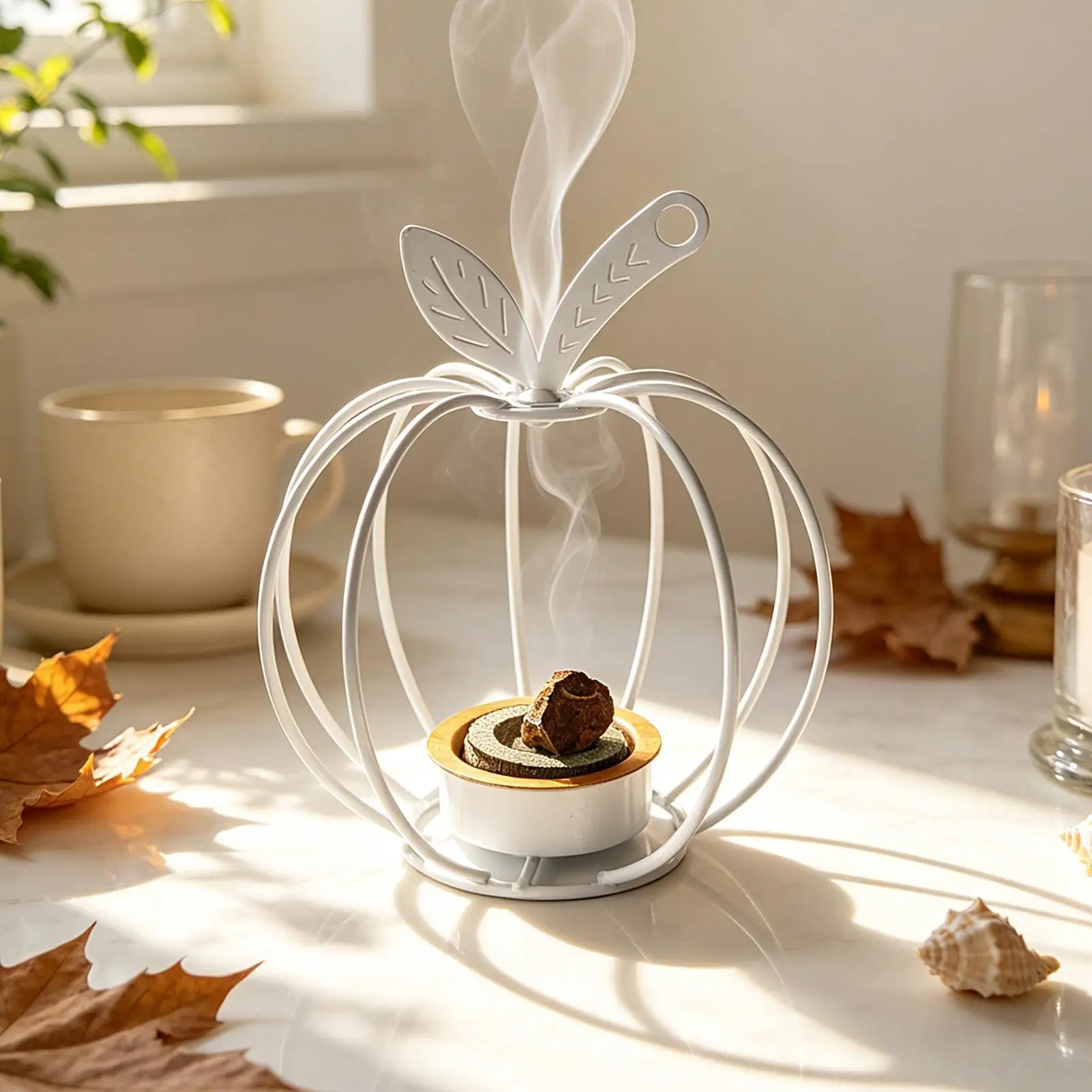 Incense Burner Middle Eastern Style Iron Wire Decorative Aromatherapy Incense Stand for Home Office Kitchen Outdoors Camping