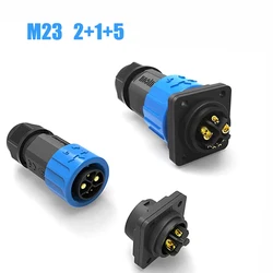 2+1+5 E-bike Lithium Battery Plug Socket 8pin Power Signal Combination Connector IP67 Electric Motorcycle Batteries Connectors
