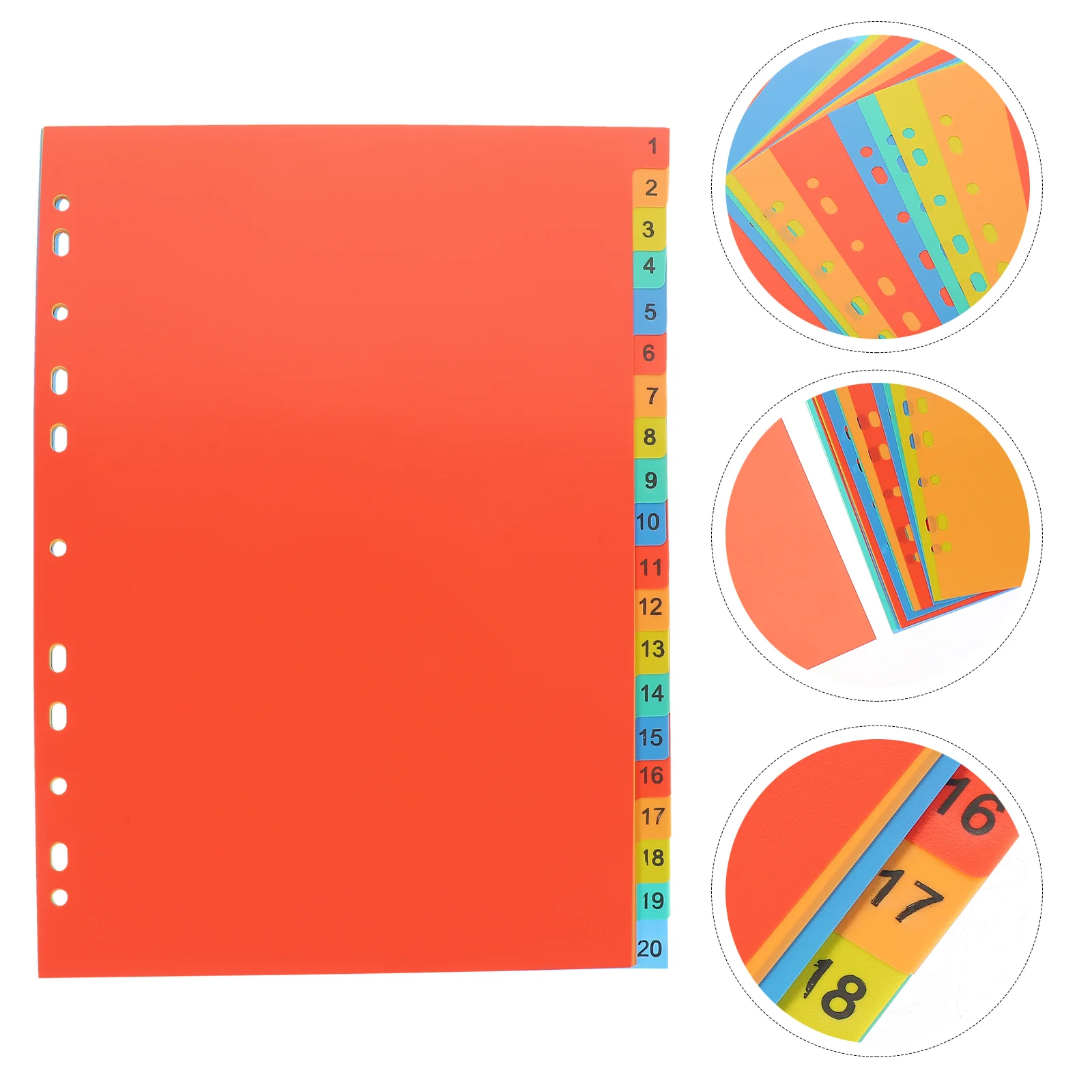 Indexing Dividers A4/11 Hole Page Plastic Classification Loose-leaf Folder Paging Paper Spacer Color (level 31 Blank)