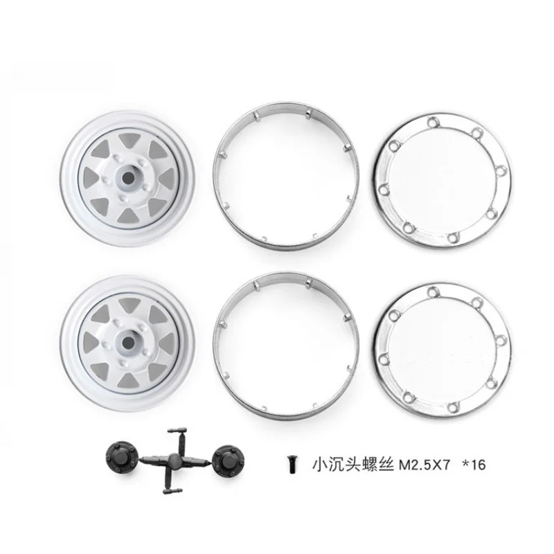 1.9 Inch Heavy & Old-fashioned Metal Wheel Rim #G04 For 1/10 Crawler TRX4  SCX10 RC4WD  CFX  #GAX0130G/W
