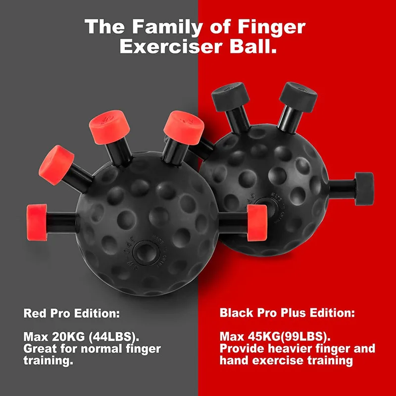 Finger Hand Strengthener Grip Adjustable Resistance Hand Balls Gripper Exerciser for Forearm Strength Guitar Training Climbing