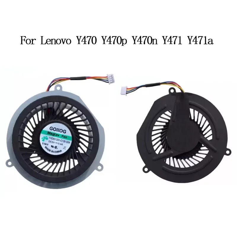 New Laptop cpu fan For Lenovo Y470 Y470p Y470n Y471 Y471a Notebook Cooling Fan YXD6012S1-C130-G5A E15819 DC 5V 0.4A