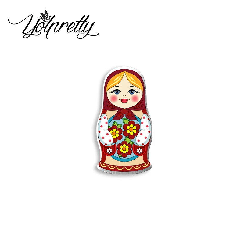 2023 New Arrival Fashion Russian Matryoshka Doll Handcraft Acrylic Epoxy Badge Pin Lapel Pins