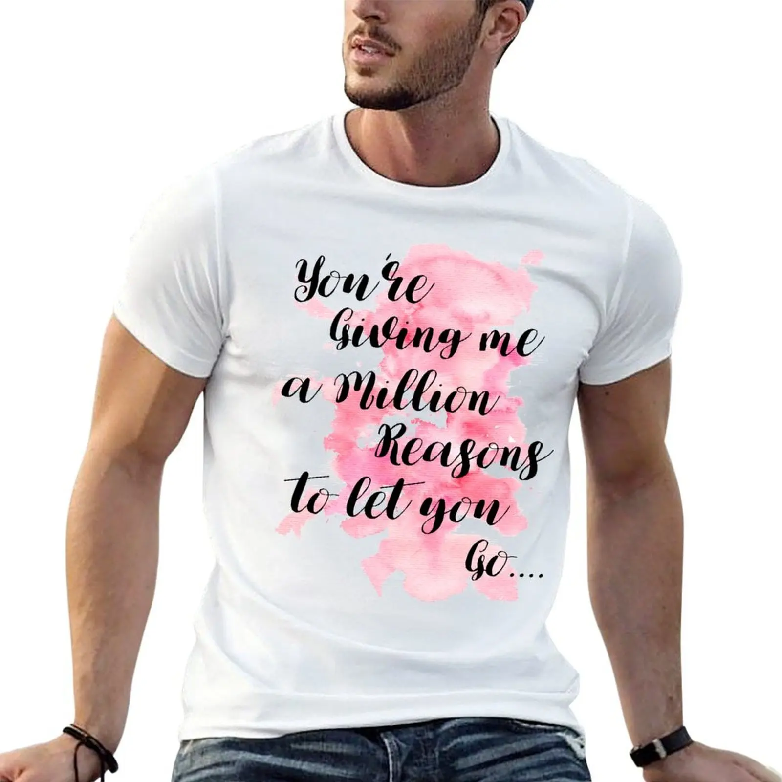 Camiseta LADY GAGA-MILLION REASONS, camisetas informales de algodón para hombre, camisetas 100% de algodón para hombre, camiseta divertida de algodón