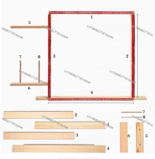 

Тафтинговая рамка 90x90 см, большая рамка для тафтинга, игольная рамка для тафтинга, изготовление ковров для использования с тафтингом