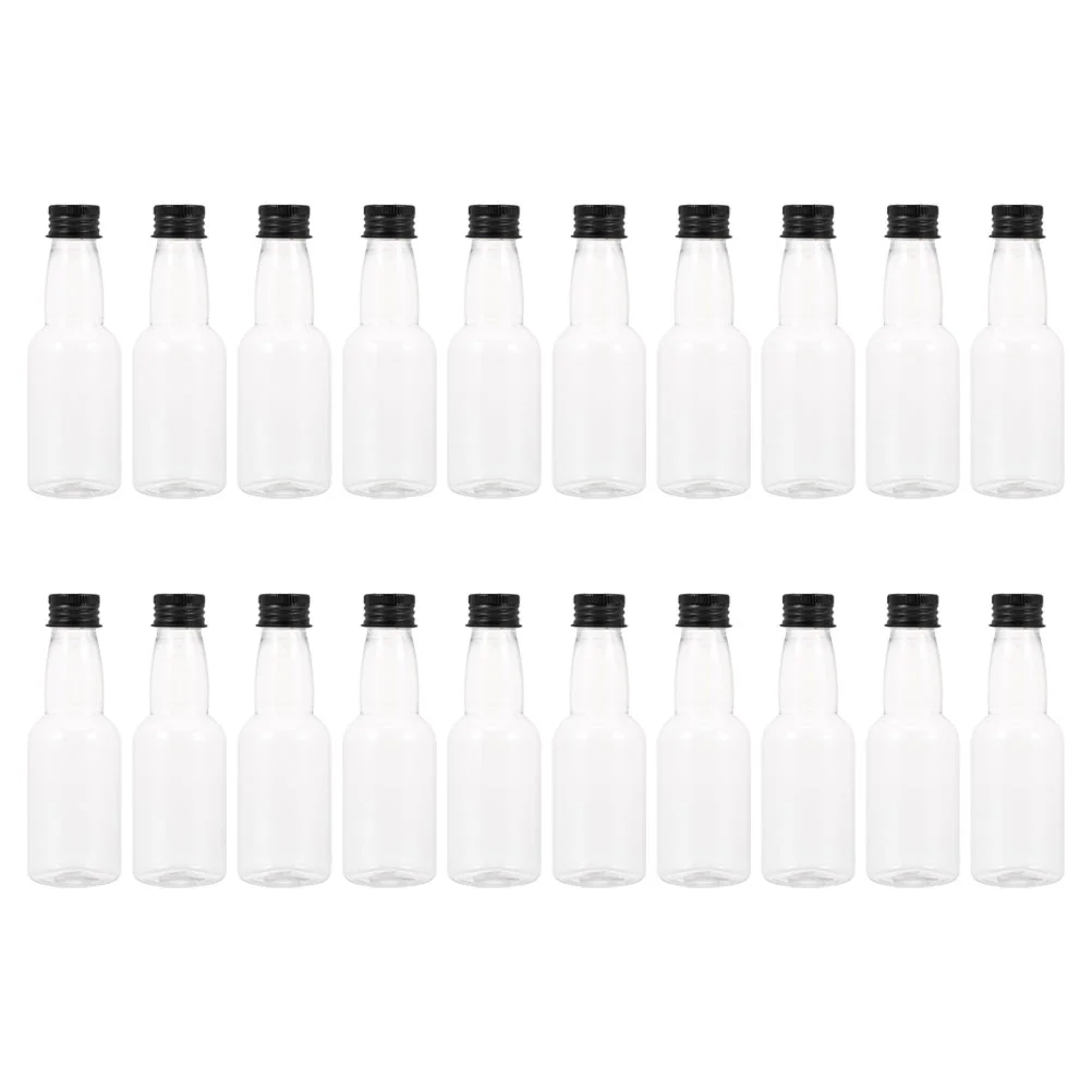 

20 Pcs 50ml Bottle Mini Bottles Water Jars with Lids Pour Spouts for Travel Size Juice Containers Empty Alcohol