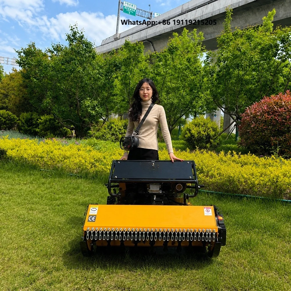 Hot Selling Lawn Mower Crawler Type 800mm 1000mm Cutting Width Grass Cutting Machine Robotic Flail Mower