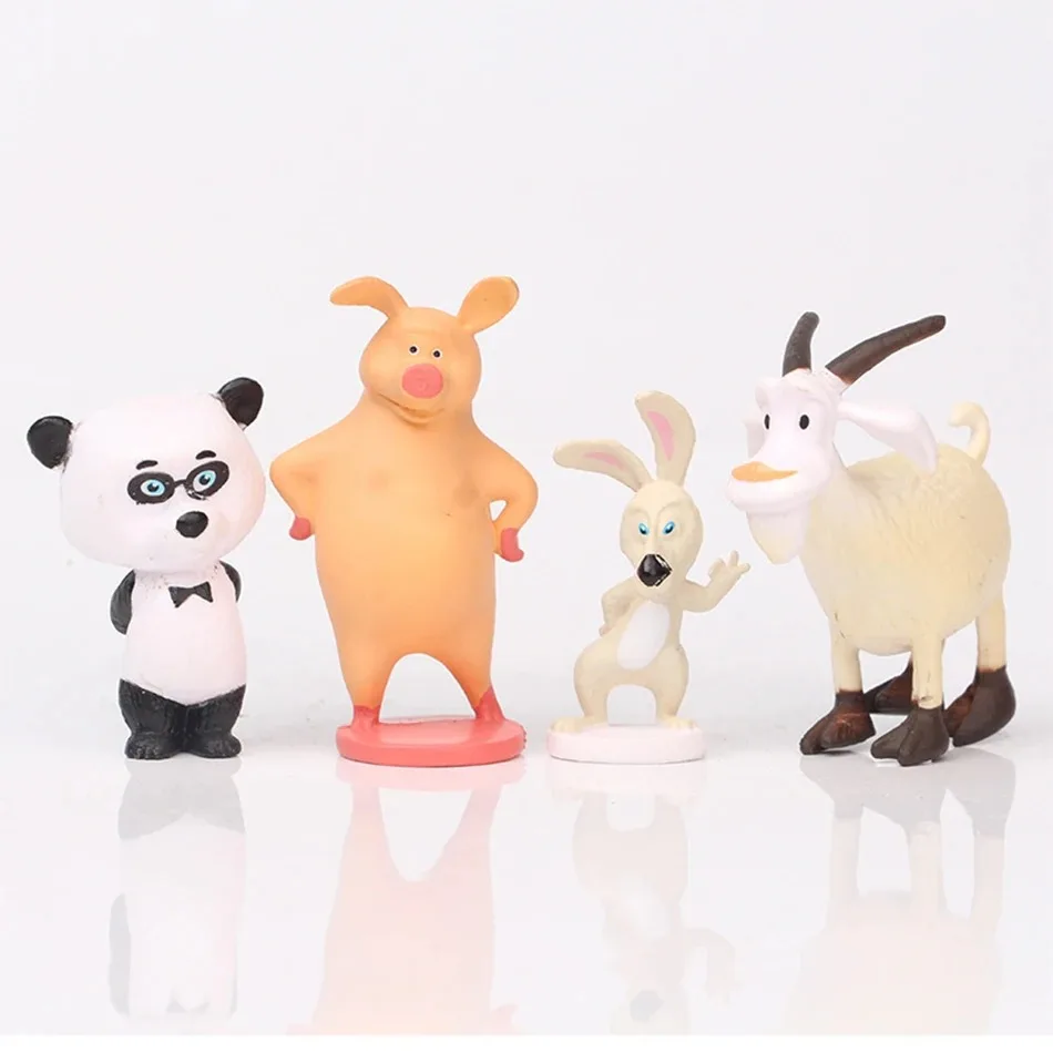 Many kinds of Masha and the Bear Action Figure Anime Model Cartoon Toys For Friends gifts Kawaii Cute Soft Room Desk Decoration