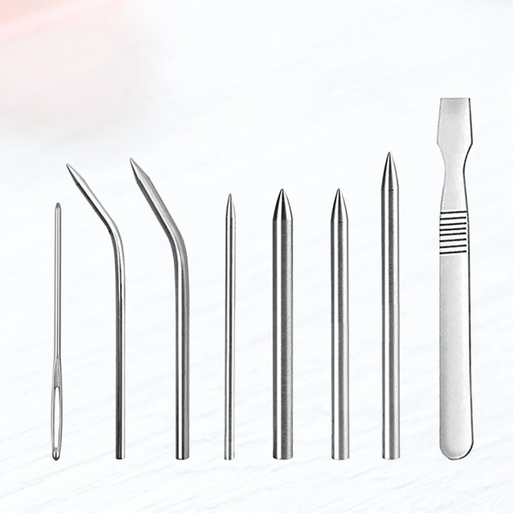 

9pcs Paracord Needle Set Stainless Steel Lacing Tools For Braiding Diy Bracelet Weaving Craft Storage Box Included Paracord